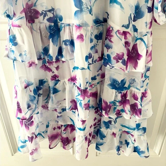 NWT Lulu’s Sweet Sunday Floral Print Long Sleeve Midi Dress Medium - Picture 12 of 14